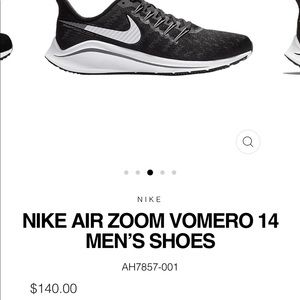 NIKE AIR ZOOM VOMERO MEN’S SHOES size 11.5